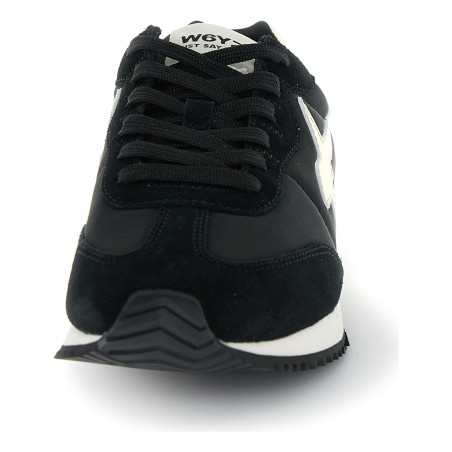 W6YZ SAMOA-UNI – Baskets Femme Noir - Vue arrière talon