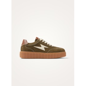 Baskets Maggie Emblem Lace - Kaki - Vanessa Wu