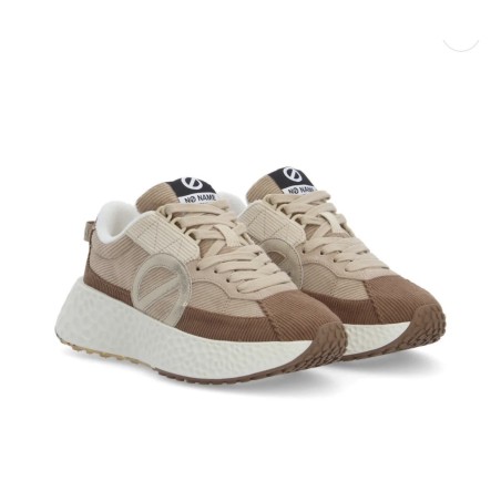 basket côtelé marron beige