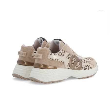 basket a lacet beige leopard