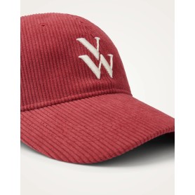 Casquette rouge en velours côtelé - SIA - Vanessa Wu