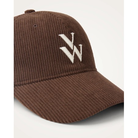casquette femme côtelé chocolat