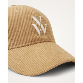 Casquette beige en velours côtelé - SIA - Vanessa Wu