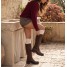 botte haute marron synthétique
