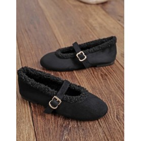 Ballerines moumoute noires - Sarah - Findlay