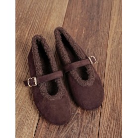 Ballerines moumoute chocolat - Sarah - Findlay