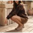 ballerine moumoute beige