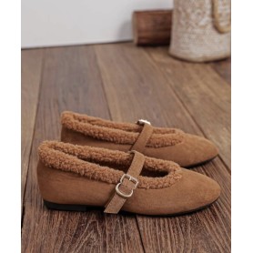 Ballerines moumoute camel - Sarah - Findlay
