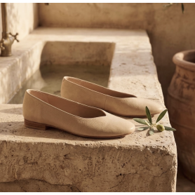 Ballerines beige à petit talon - Nelly - Findlay