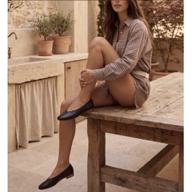 Ballerines noires à petit talon - Nelly - Findlay