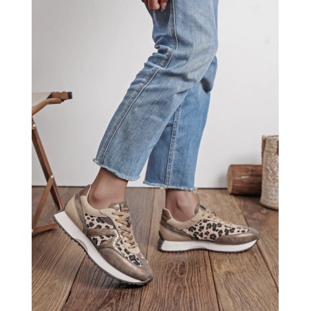 basket femme leopard