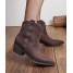 bottines a zip chocolat