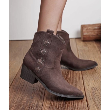 bottines a zip chocolat