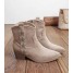 bottines beige a zip