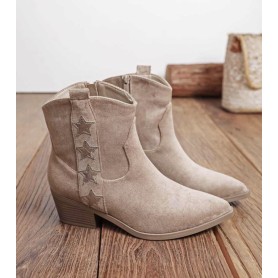 Bottines western beige à étoiles - Sydney - Findlay