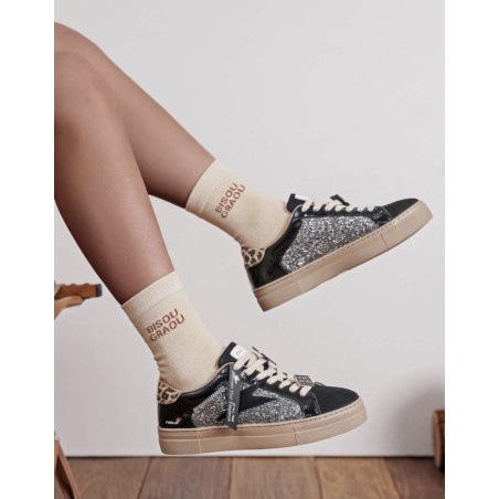 baskets black glitter silver
