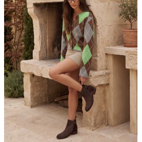 Bottines marron léopard - Sylvie - Findlay