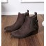 bottines a zip marron chocolat