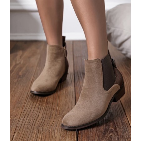 Bottines Sylvie taupe et marron - Findlay