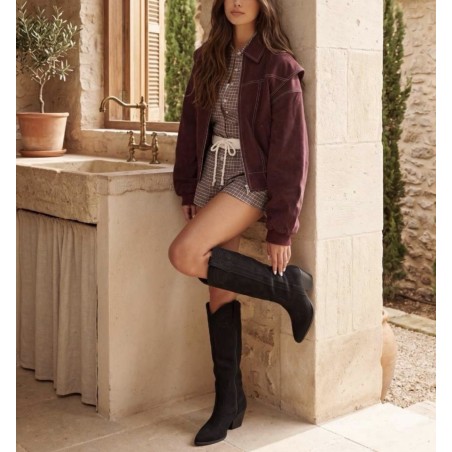 Bottes Camille noires style santiag - Findlay