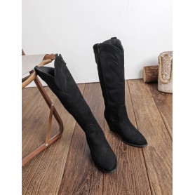 Bottes hautes noires style santiag - Camille - Findlay