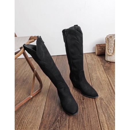 Bottes Camille noires style santiag - Findlay
