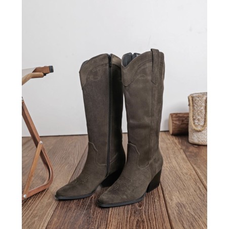 Bottes Camille camel style santiag - Findlay