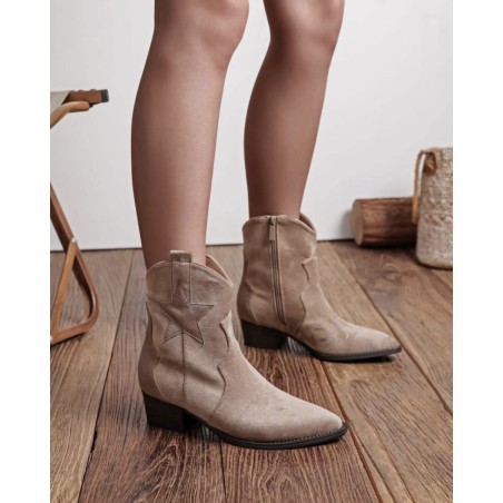 bottines taupe western findlay