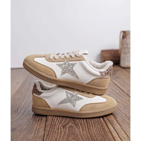 Basket Fanny Camel à étoile glitter - Findlay
