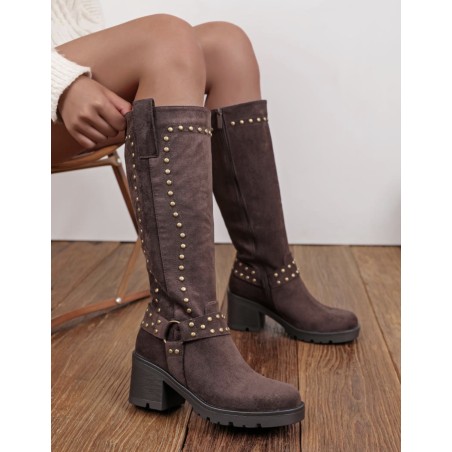 bottes hautes a zip findlay