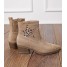Bottines taupe étoile léopard style western Findlay