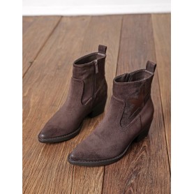 Bottines chocolat étoile - Alma - Findlay