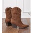 bottines western camel