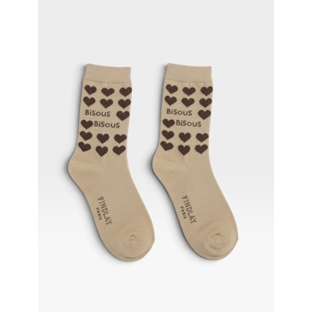 Chaussettes Bisous Bisous Findlay pour femme à motifs cœurs.
