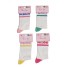 Chaussettes côtelées à message Findlay pour femme avec détails colorés.