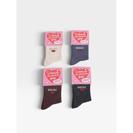 Chaussettes Bisou Findlay femme avec motif lèvres
