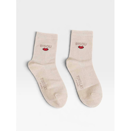 Chaussettes Bisou Findlay femme avec motif lèvres