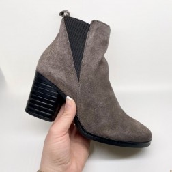 Bottines taupe cuir Moow