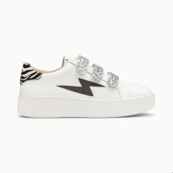 Baskets a scratchs Glitter Argent - Angela - Vanessa Wu