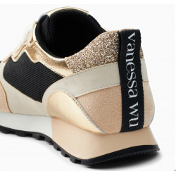 Baskets noir et beige à semelle running - Bérénice - Vanessa Wu