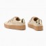 Baskets Aby beige et or Vanessa Wu avec semelle creepers camel