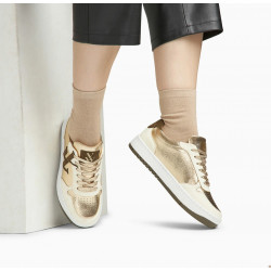 baskets lacets gold or kaki