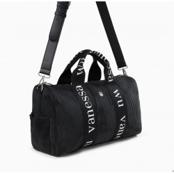 Sac noir en velours côtelé - Adrienne - Vanessa Wu