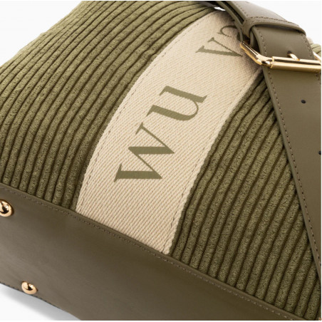 Sac week-end Adrienne kaki Vanessa Wu avec bandoulière amovible