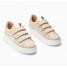 Baskets Alison beige Vanessa Wu avec trois brides à scratchs et bout rond