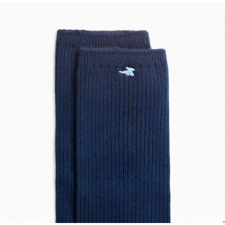 Chaussettes bleu marine côtelées - Ella - Vanessa Wu