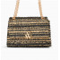 Sac à main noir et beige à chaîne - Naomi - Vanessa Wu