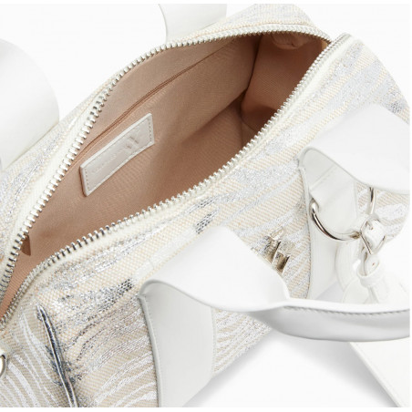 Mini sac bowling beige et zébré argent - Shelly - Vanessa Wu