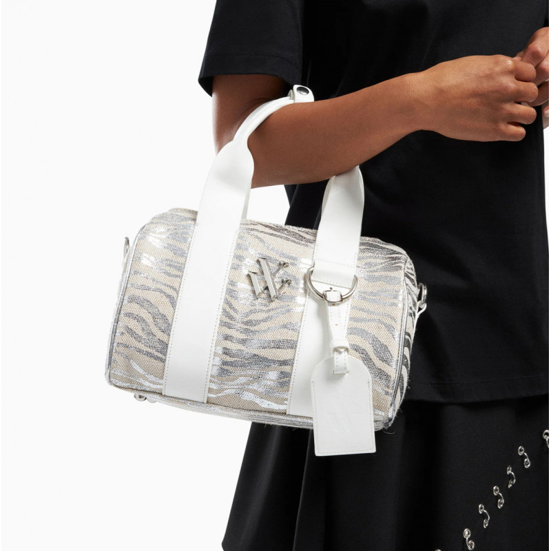 sac a main, sac bowlind, silver tigré blanc sac a main, sac bowlind, silver tigré blanc
