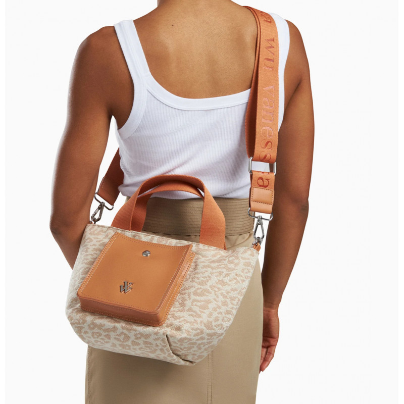 sac a main bandouliere camel léopard camel beige